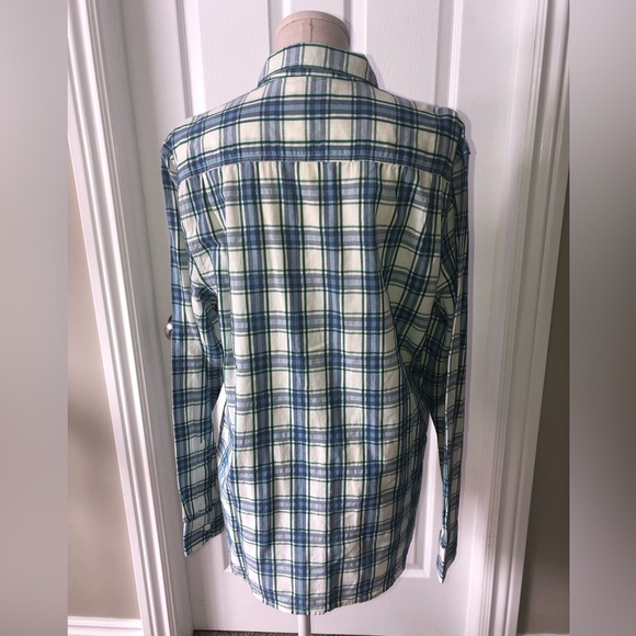 Lucky Brand Blue and White Plaid Men's Shirt - Picture 4 of 7